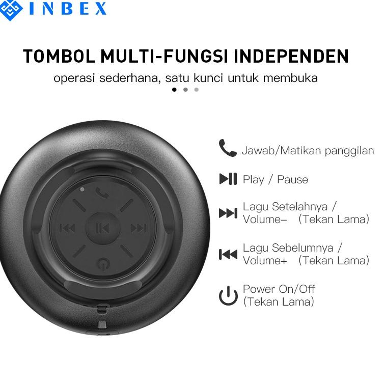 INBEX  mini-Speaker Bluetooth Wireless HD Audio TF Card Support   Bass Stereo Call /Bluetooth 5.0/TW
