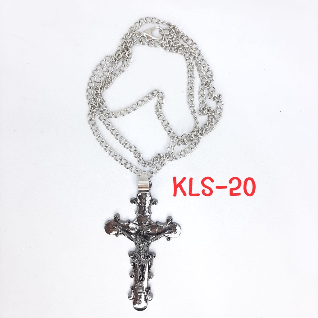 Kalung Liontin Salib Yesus / Kalung Rantai Salib Yesus