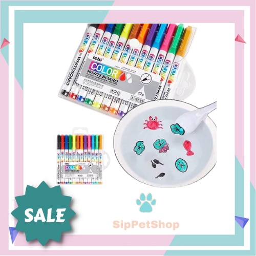 

FLOATING MARKER / SPIDOL NGAPUNG /SPIDOL AJAIB GAMBAR BISA MELAYANG DI AIR 12 warna Floating Magic Marker Pen White Board Spidol Mengapung di Air Water Based Mainan Edukasi Anak Unik