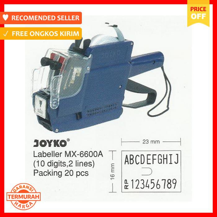 

Joyko Mx 6600A (Huruf Angka) Label Harga 2 Line