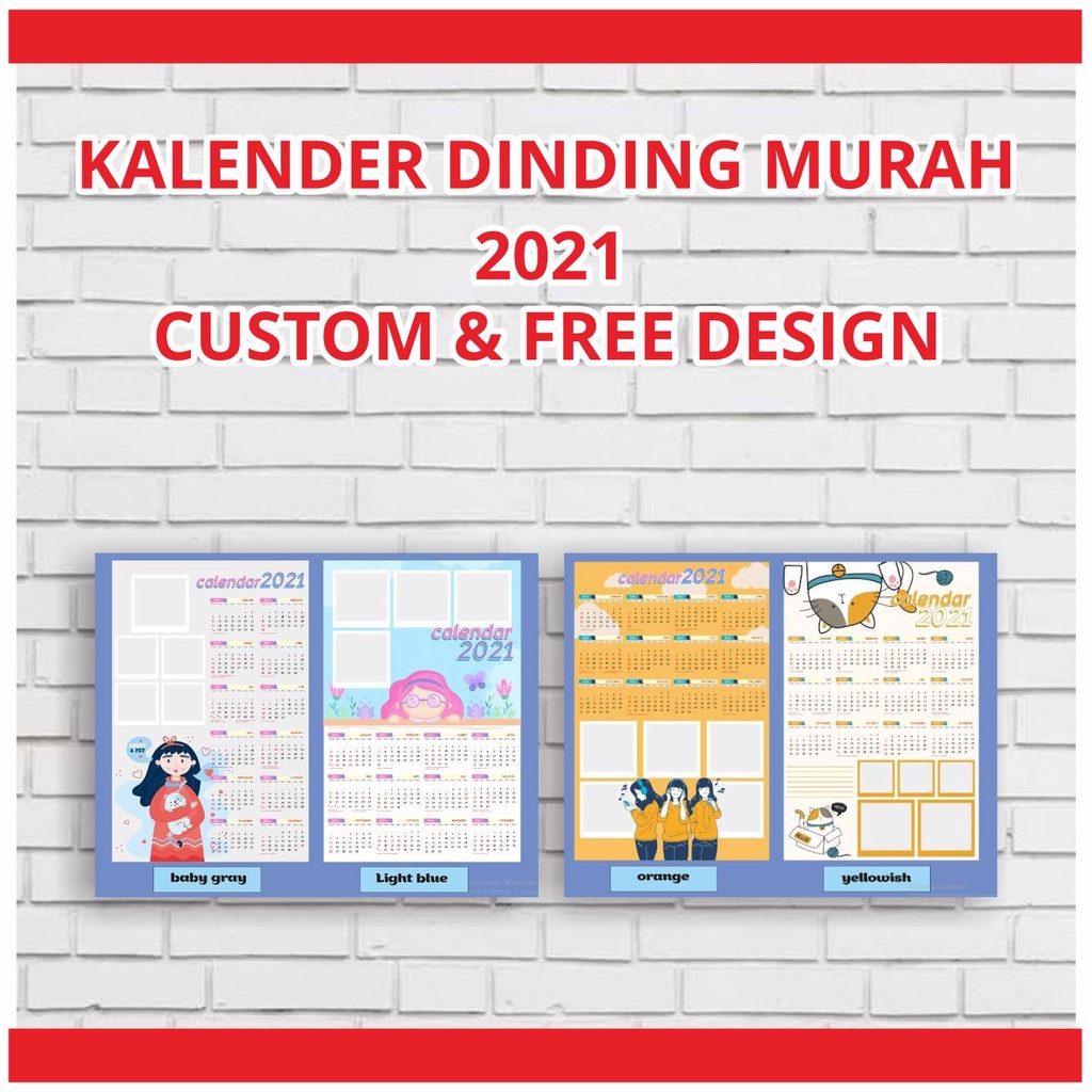 

CUSTOM & FREE DESIGN Cetak Kalender Dinding