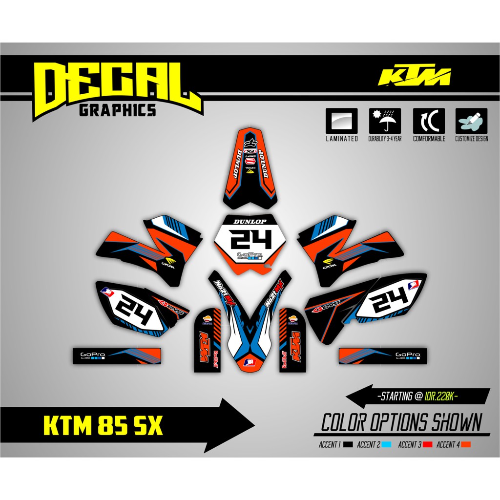 DECAL KTM 85 SX 01