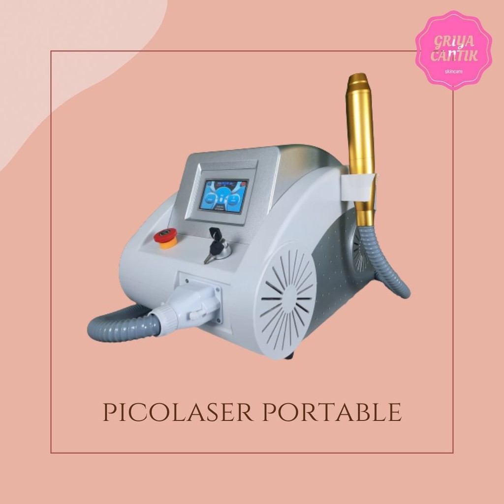 Picolaser Portable nd YAG Gagang Picosecond Laser 3 Headpieces ndyag laser penghilang flek tato sula