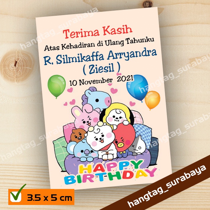 Jual Kartu Ucapan Terimakasih untuk Ulang Tahun - Birthday - Thanks