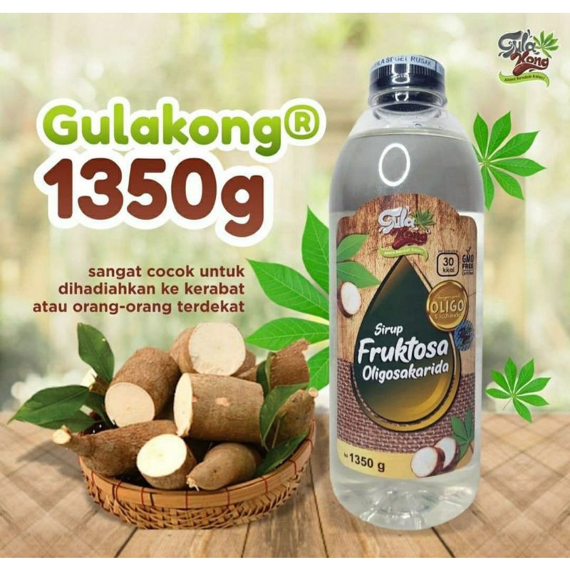 

GULAKONG Gula Singkong / Gula Cair Sehat Diet Aman Penderita Diabetes Anak Autis 1350 gram