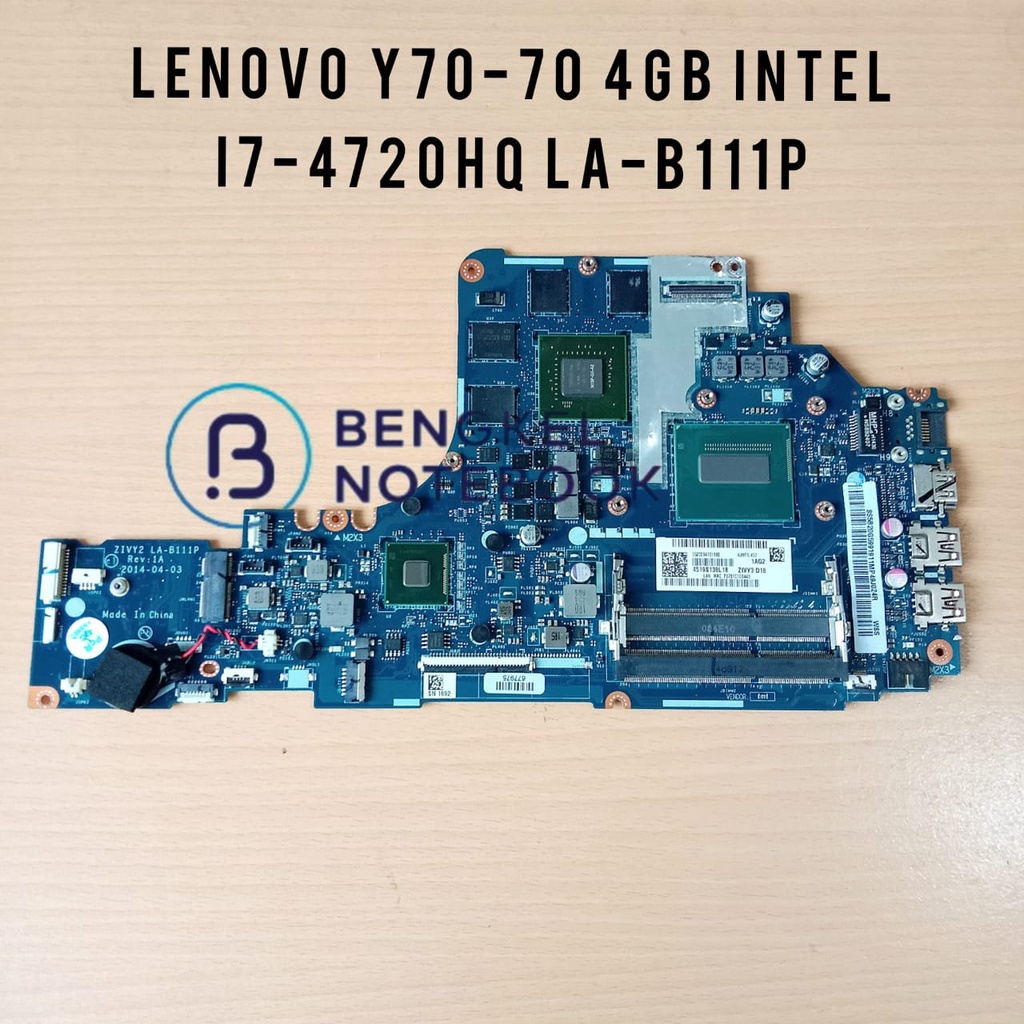 Motherboard Lenovo Y70-70 4GB Intel i7-4720HQ 2.6GHz SR1Q8 LA-B111P ZIVY2 Haswell