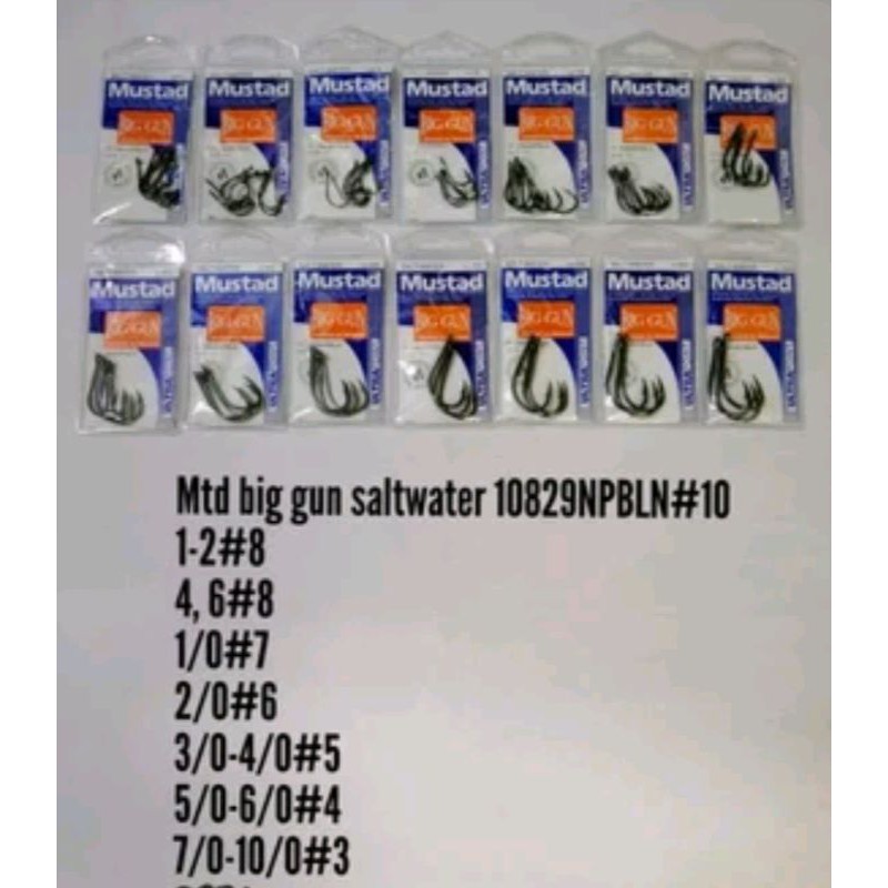 mata pancing kail mustad big gun 10829npbln kail jigging hook