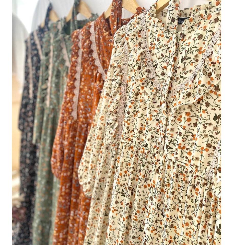 Rekomendasi VINTAGE DRESS - DRESS MUSLIM - PAKAIAN WANITA - DRESS WANITA