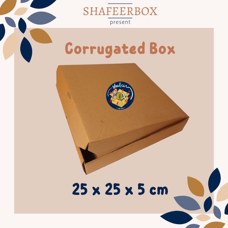 

CORRUGATED BOX / KARDUS DIE CUT / KOTAK PACKAGING 25x25x5 cm