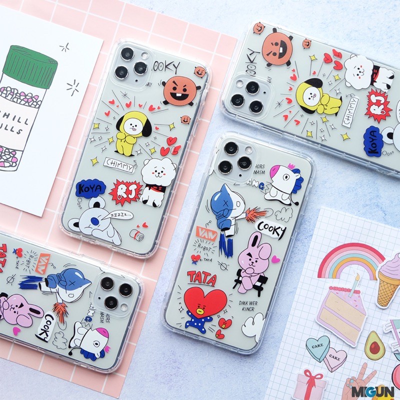 BTS TEAM CASE (1) softcase for iPhone & VIVO (tersedia