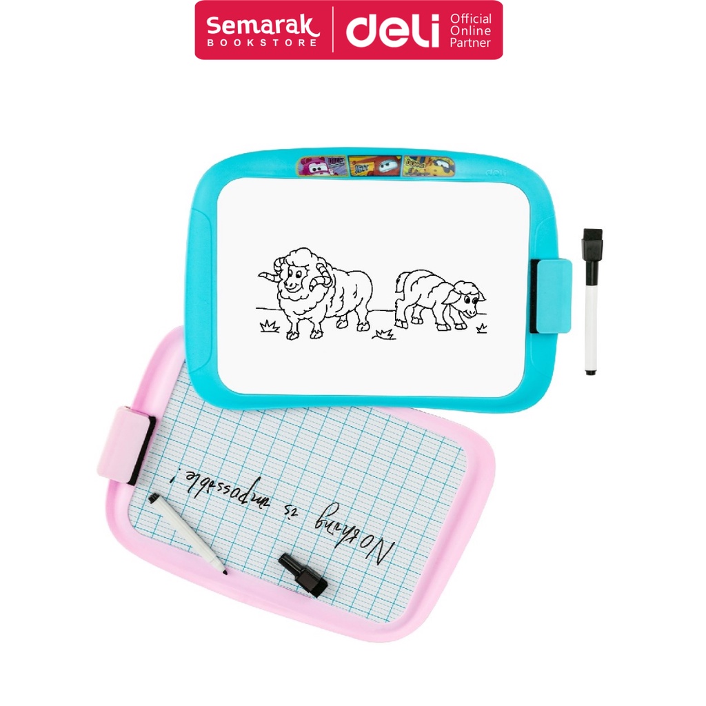 

Deli EH50002 Study Board Papan Tulis Putih - Pink / Blue