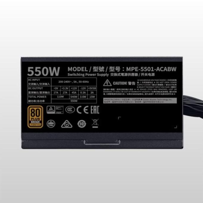 PROMO COOLER MASTER MWE 550 BRONZE V2 230V 550W