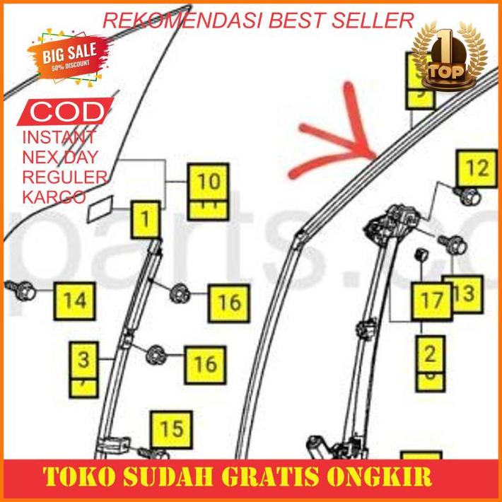 Sparepart Mobil Karet Runchannel Kaca Pintu Honda Crv Gen 3 2007-2012 New Produk Rekomendasi