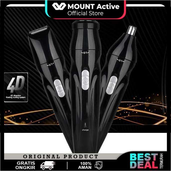 

FEELRIP 3 in 1 Alat Cukur Elektrik Jenggot Rambut Bulu Hidung - AG-818