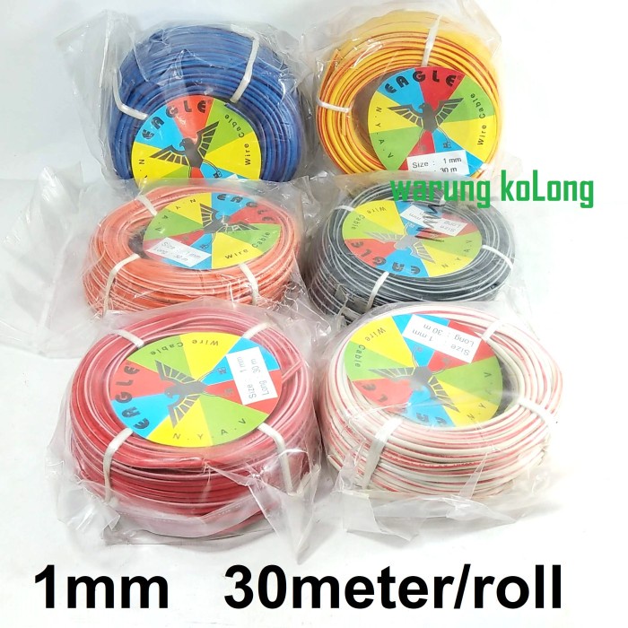 Kabel Roll - Kabel 1Mm Roll 30 Meter Serabut 1 Mm Eagle Tunggal Listrik Nyaf Bagus