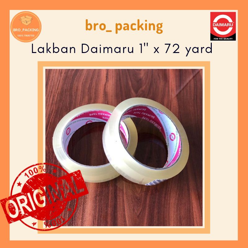 

LAKBAN DAIMARU BENING 1 inch(24 mm) x 72 yard (1 pcs)