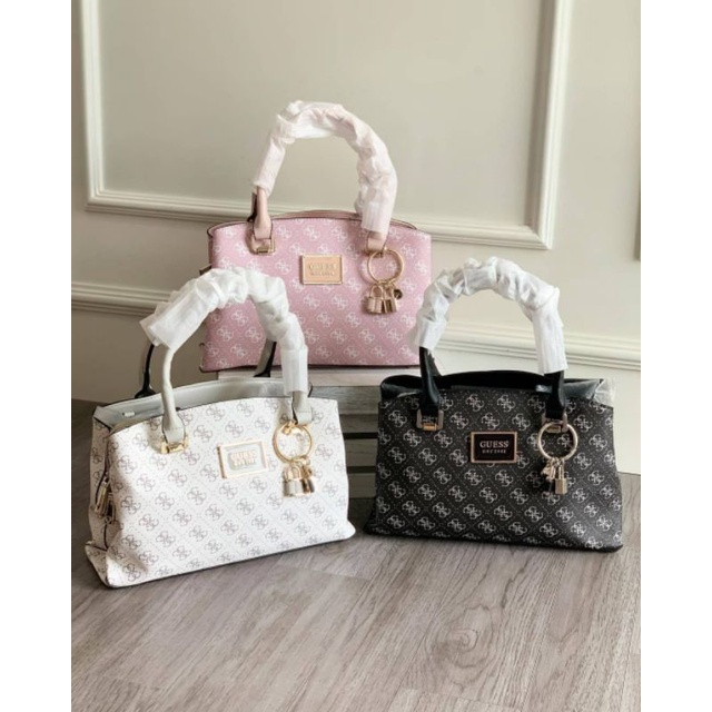 Tas Coklat | Tas Pink | Selempang Putih | Guess Bag | Gb461
