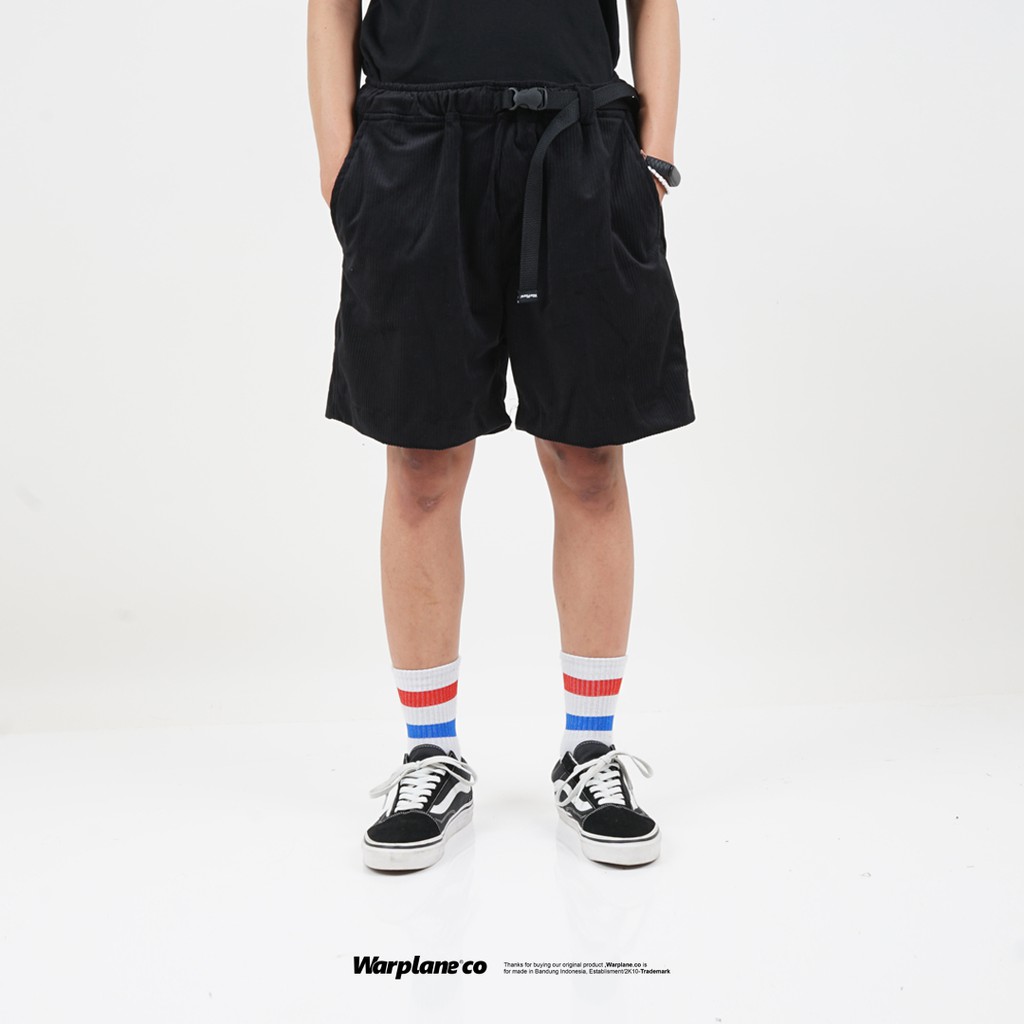 Warplane Shorts Pants "CDRY"Black/Celana Pendek Corduroy