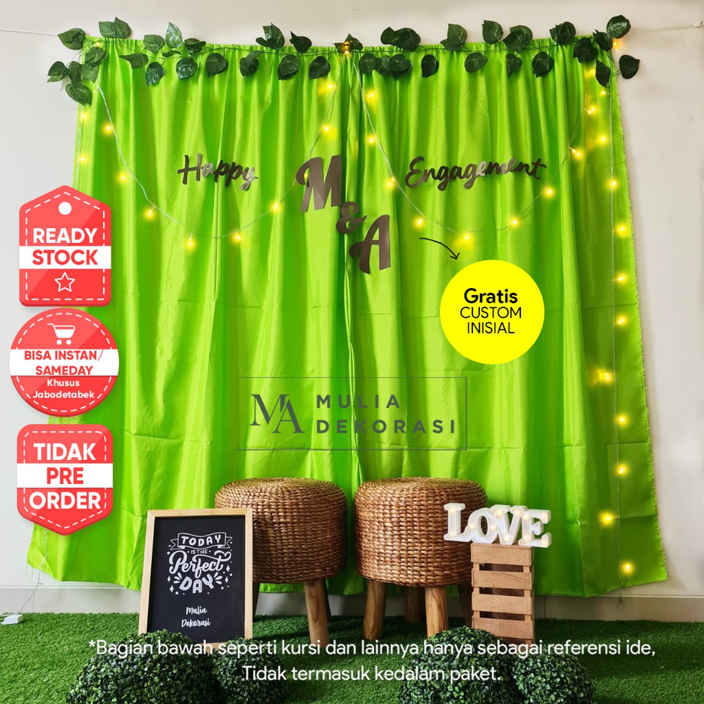 Dekorasi Lamaran Backdrop Nikahan PhotoBooth DIY Akad Nikah Aqiqah Khitan Paket Mulia C