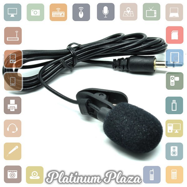 3.5mm Microphone with Clip for Smartphone / Laptop / Tablet PC - Black`6ACXOB-