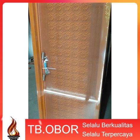 Pintu Kamar Mandi PVC Lux Motif Batik Minimalis Corak Khas Urat Ulir Serat Kayu Jati Jawa Nusantara