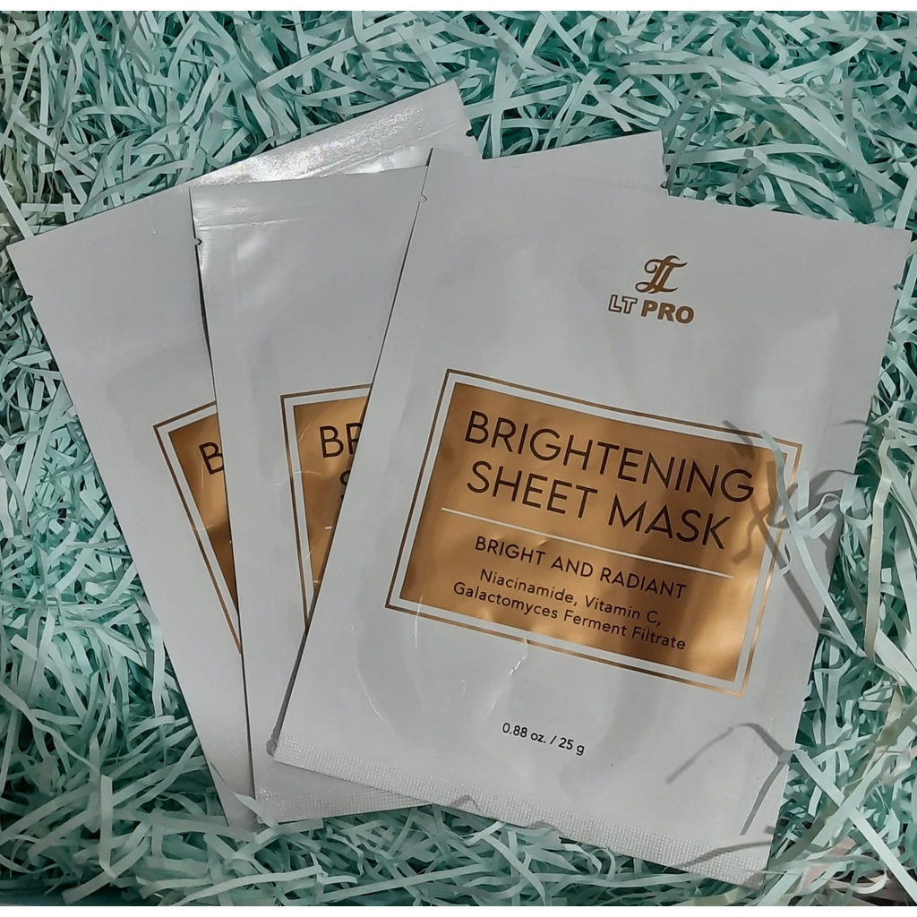 LT Pro Brightening Series Sheet Mask Bright &amp; Radiant Niacinamide Vit C 25 gr