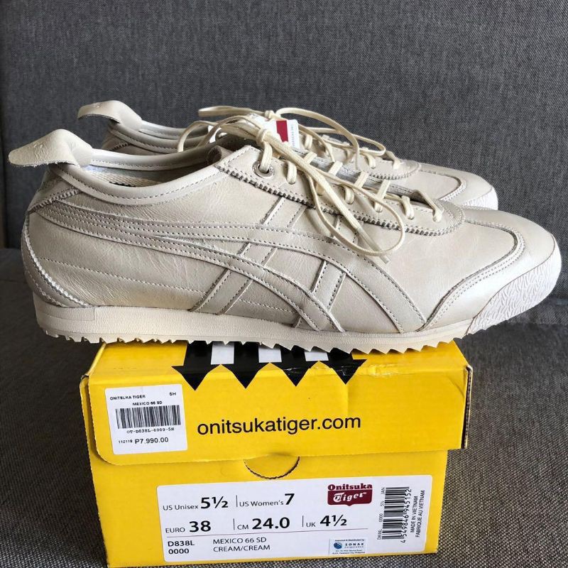 sepatu onitsuka tiger mexico 66 sd beige cream original