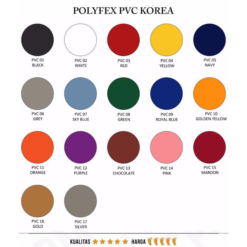 

Terbaru (Khusus Rollan)Polyflex Pvc Korea Warna Normal