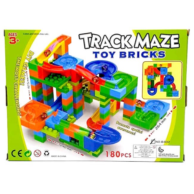 Toko Mainan  ALFA Track Maze Toy Bricks Marble Run 180pcs 