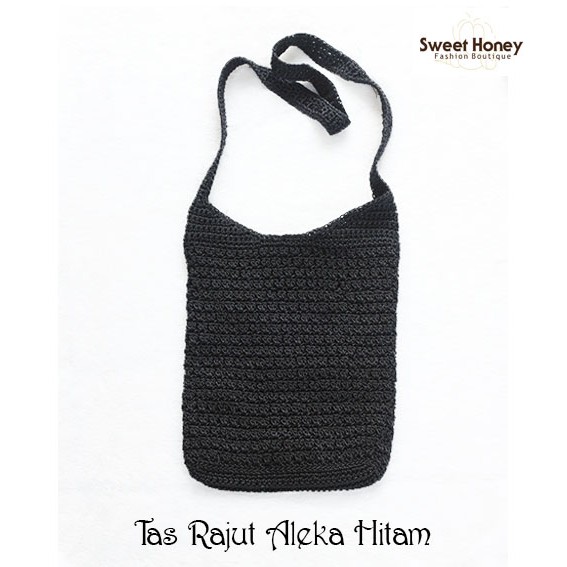 Sweet Honey ~ Tas Selempang Rajut Bali Aleka Size Besar L [Bisa COD Bayar di tempat]