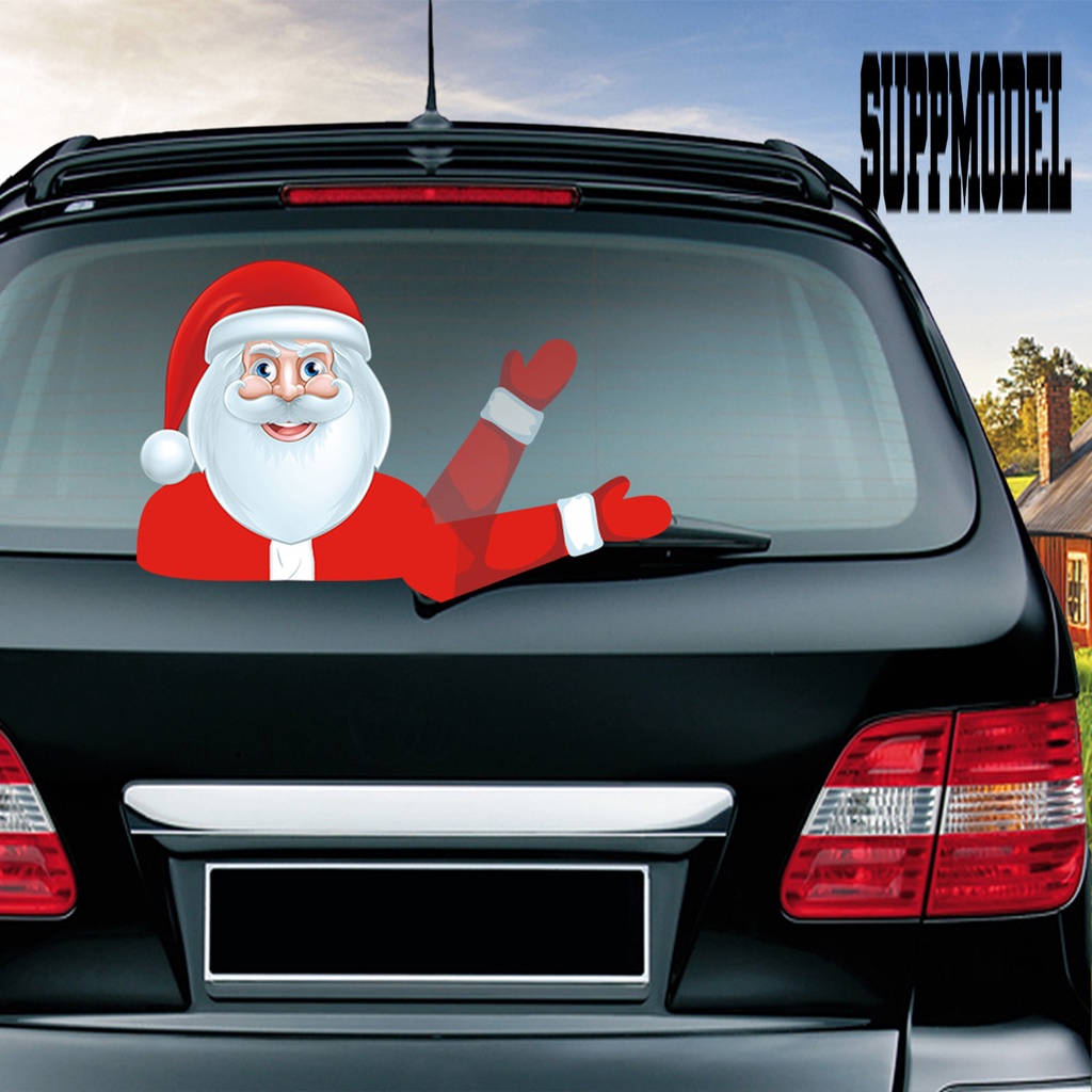 Stiker Wiper Motif Santa Claus Untuk Mobil