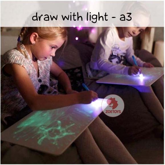 

Zoetoys Draw With Light A4 A3 | Papan Tulis LED Light | Magic Drawing
