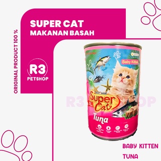 Makanan Kucing Basah Super Cat kaleng 400gr @1dus 24pcs (grab gosend)