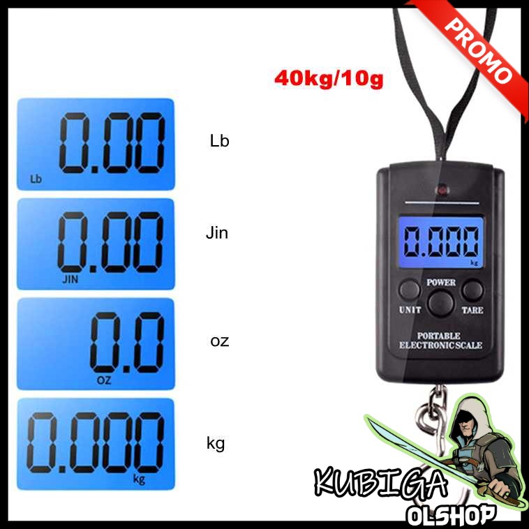 Kiloan Digital Londri / Timbangan Gantung Koper Digital 40kg 10g