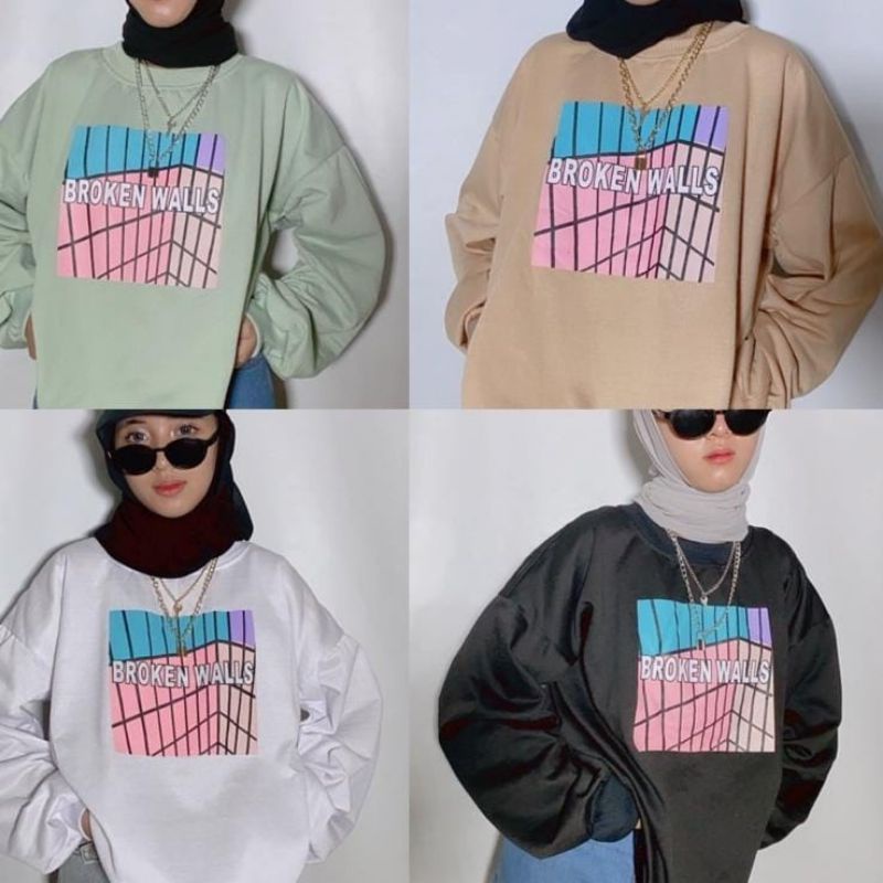 Broken wals sweater fashion remaja