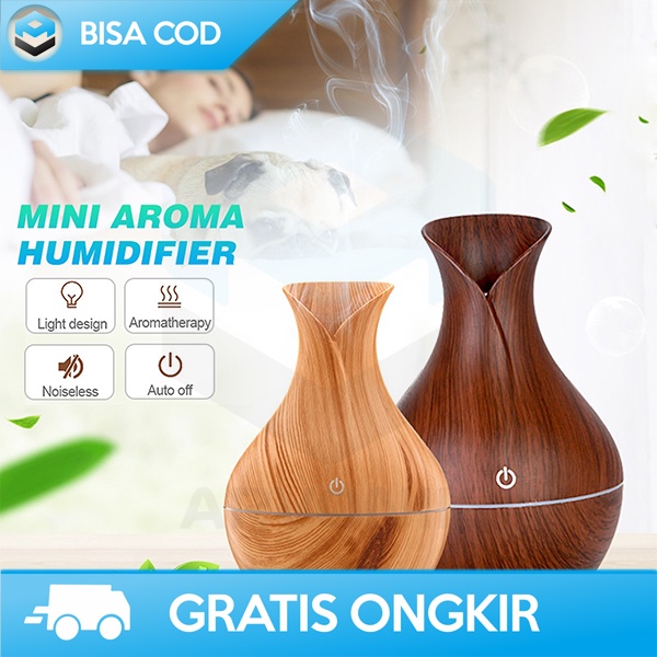 HUMIDIFIER TEKSTUR KAYU ULTRASONIC NO NOISE ORIGINAL BY TAFFWARE MURAH