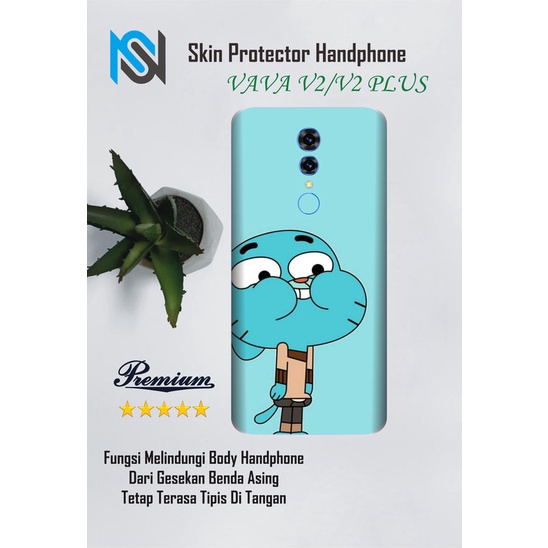 Isi 2pcs Garskin Hp VAVA V2 dan V2 Plus Motif anime - Free Custom Motif