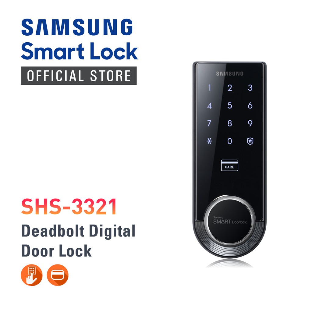 SHS-3321 Samsung Deadbolt Digital Door Lock Kunci Pintu Elektronik