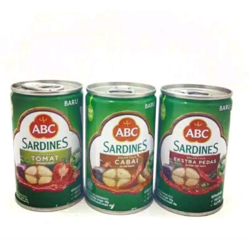 

ABC Sardines Sarden Tomat Cabai Extra Pedas Kaleng 155G All Variant