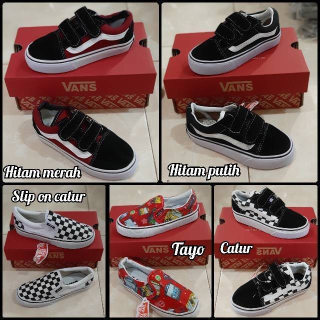 TERMURAH ! Sepatu vans anak kids GRATIS BOX VANS