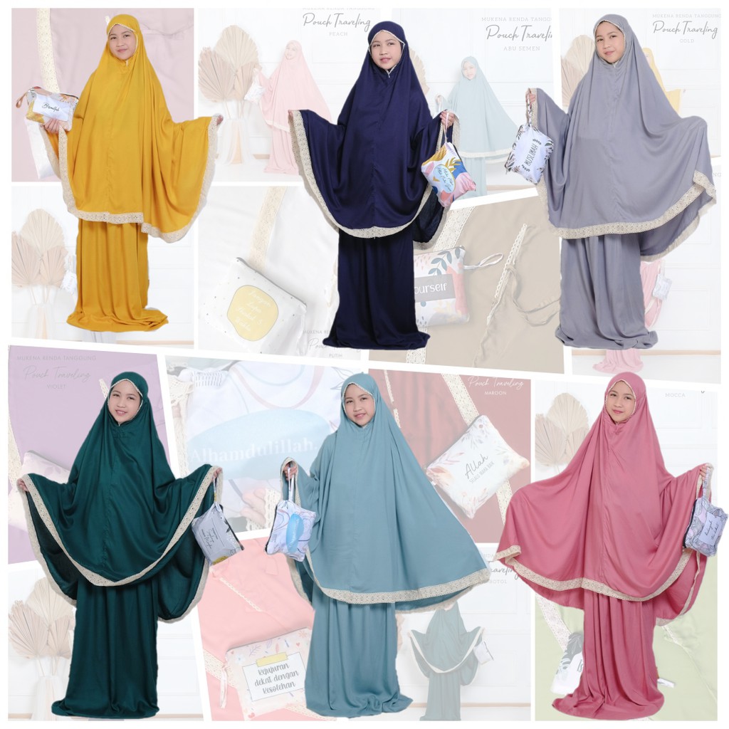 Mukena Remaja Pouch/ Mukena Anak Remaja/ Mukena Travel Pouch