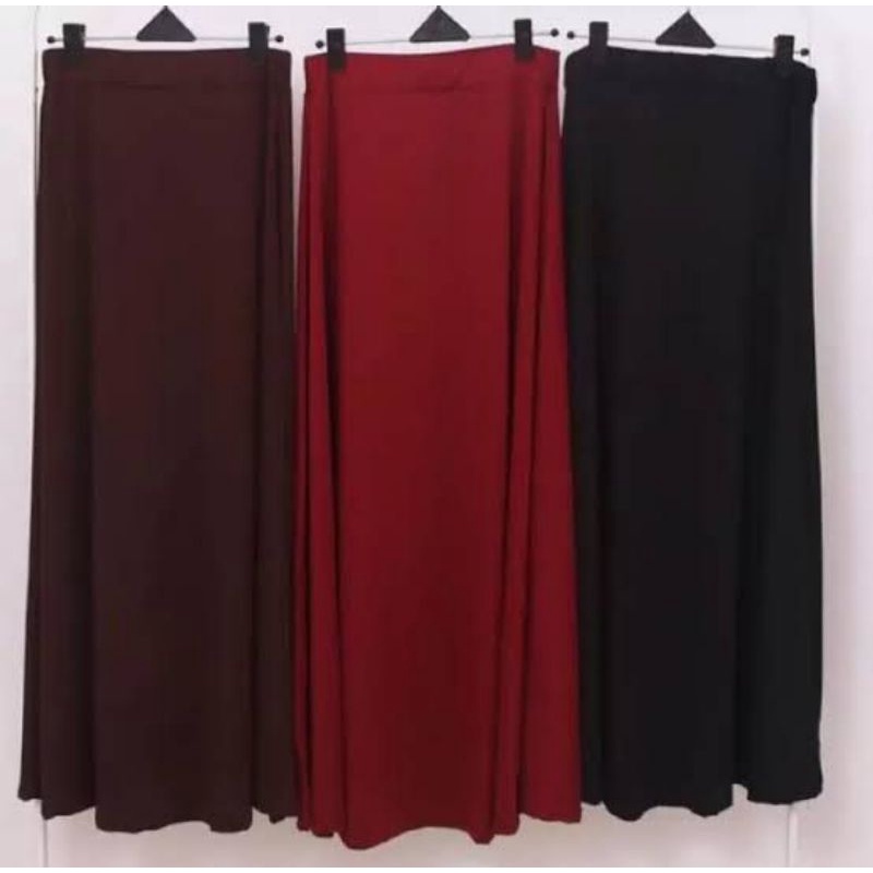 Rok Panjang spandek jersey all size rok payung jersey rok hitam rok jersey murah Flare skirt fashion rok