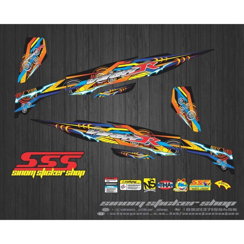 STRIPING VARIASI YAMAHA VEGA R NEW TAHUN 2006-2008 MOTIF UNGKEL