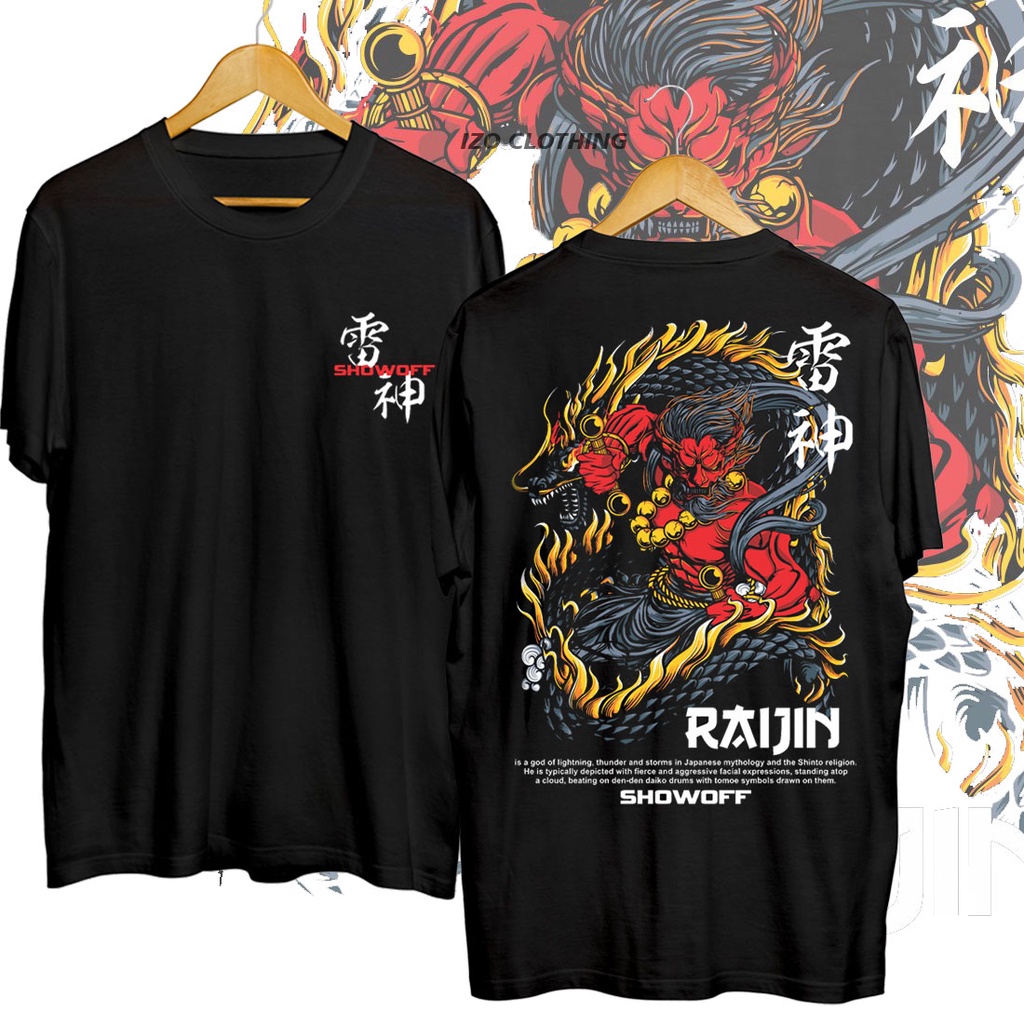 Kaos Distro Sukajan T-Shirt Distro So Raijin Baju Sukajan Premium Terbaru Kaos Atasan Pria Wanita Ke