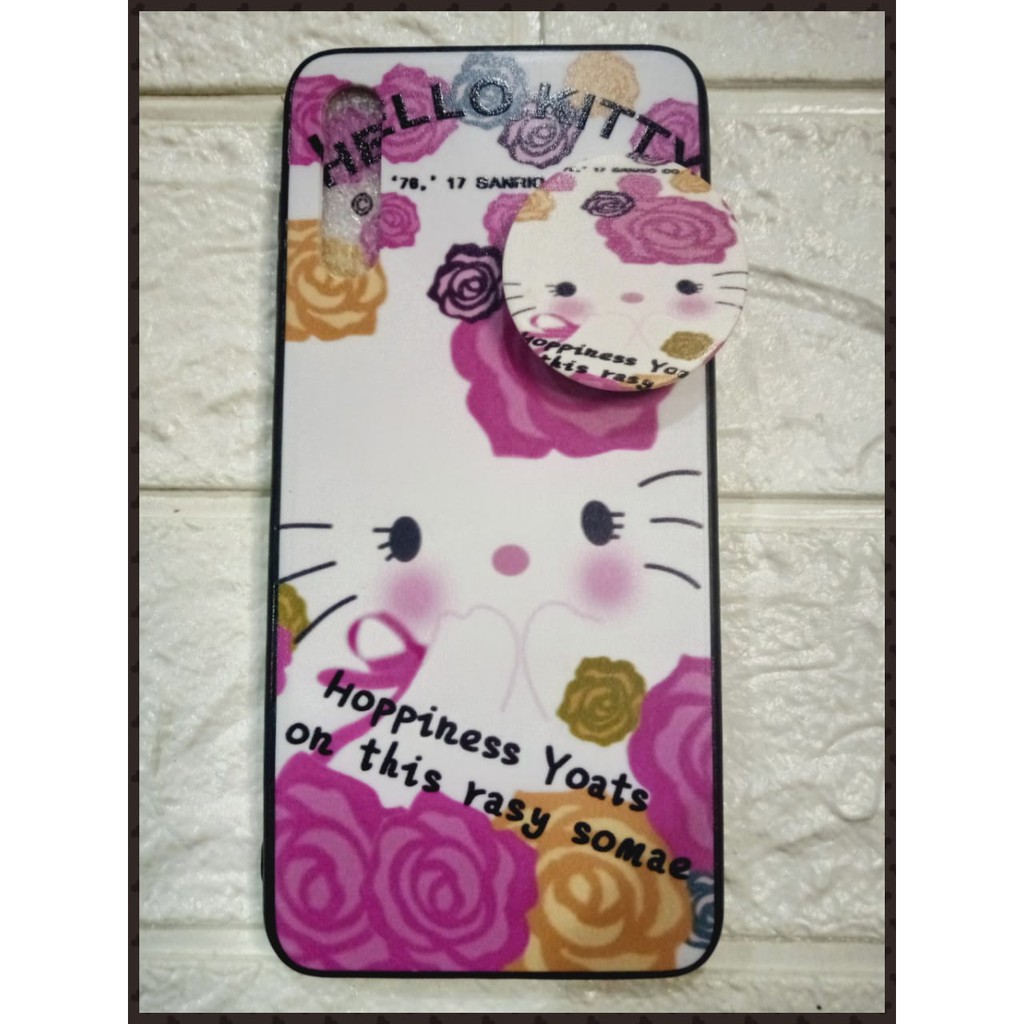 Case Pop Sockt SAMSUNG A30 S Motif kkartun lucu Keroppi, Mickey mouse, Hello kitty, Jerapah Lovely