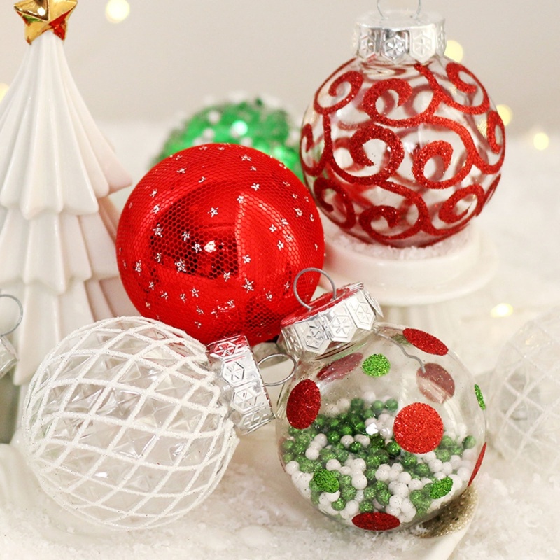 25pcs / Kotak Ornamen Bola Baubles Untuk Dekorasi Pohon Natal