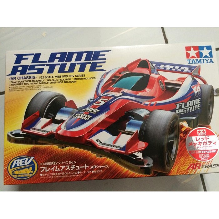 Tamiya Mini 4WD Flame astute Red Metalic