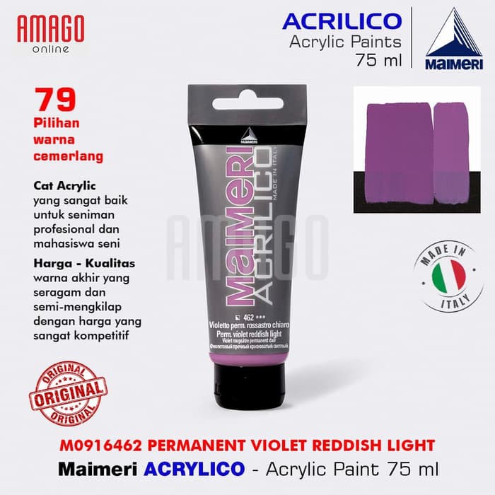 MAIMERI ACRILICO-ACRYLIC PAINT- PR. VIOLET REDDISH LT -75ML - M0916462