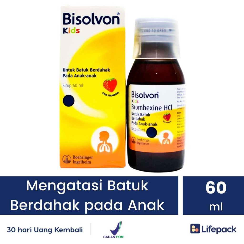 Jual BISOLVON KIDS SYRUP 60 Ml - Obat Batuk Anak - LIFEPACK | Shopee ...