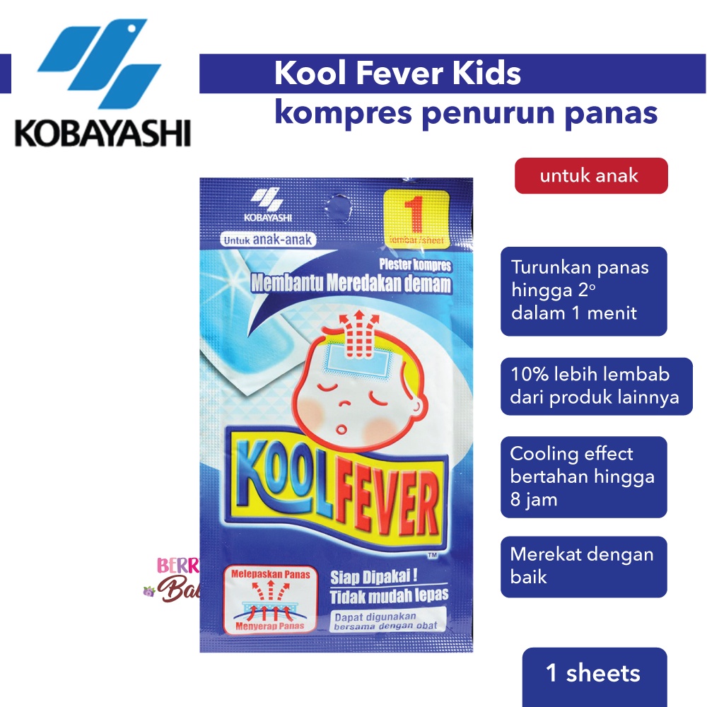 KoolFever Kompres Demam Bayi Anak Dewasa Kool Fever Baby Kids Adult Berry Mart